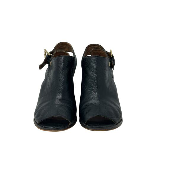 Tommy Hilfiger Black Leather Open Toe Sling Back Heeled Sandals Shoes size 8M - Picture 15 of 16